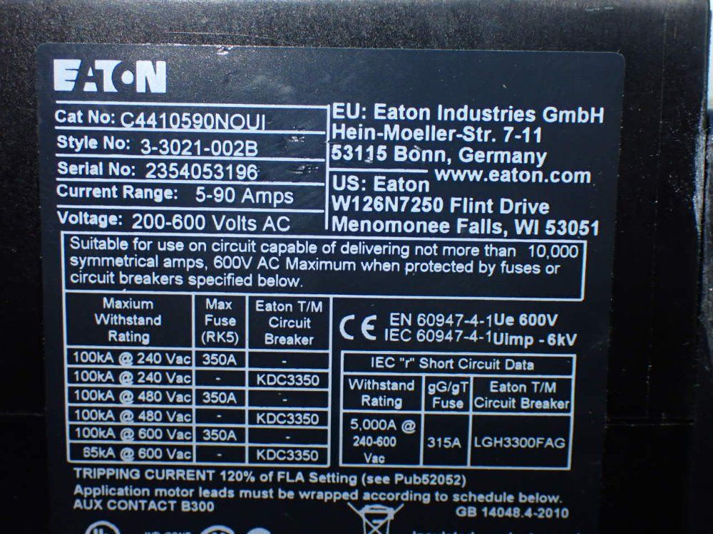 Eaton Motor Insight Solid Dstate Overload - C4410590noui