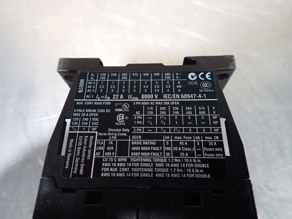 Eaton Contactors - Xtce007b10w