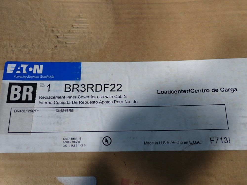 Eaton Inner Cover Replacement - Br3rdf22