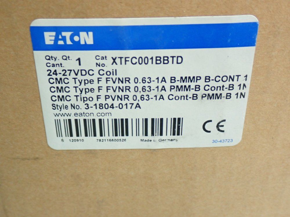 Eaton Non-reversing Combination Manual Motor Controller - Xtfc001bbtd