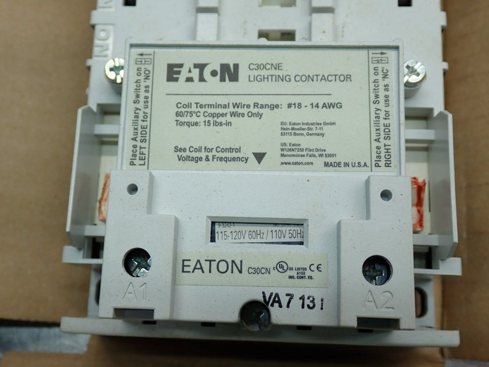 Eaton C30-series Lighting Contactor Unit - C30cne20a0