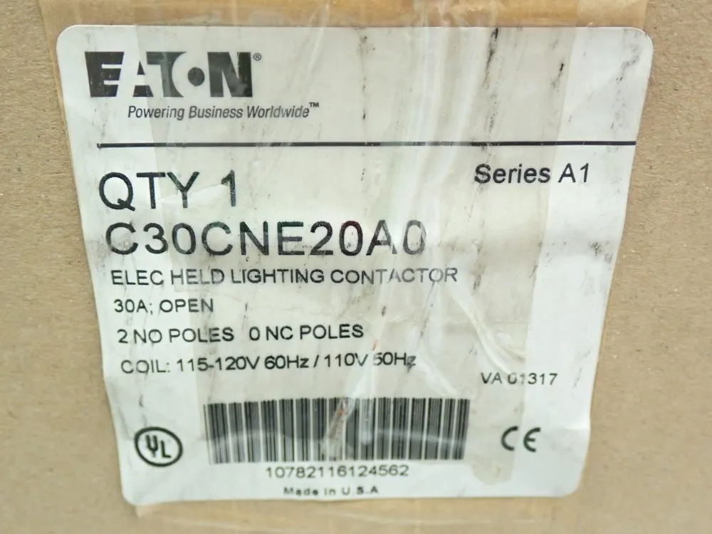 Eaton C30-series Lighting Contactor Unit - C30cne20a0