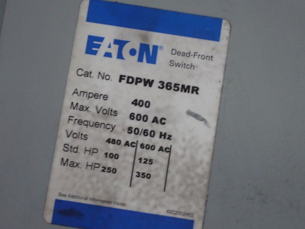 Eaton Dead-front Switch - Fdpw365mr