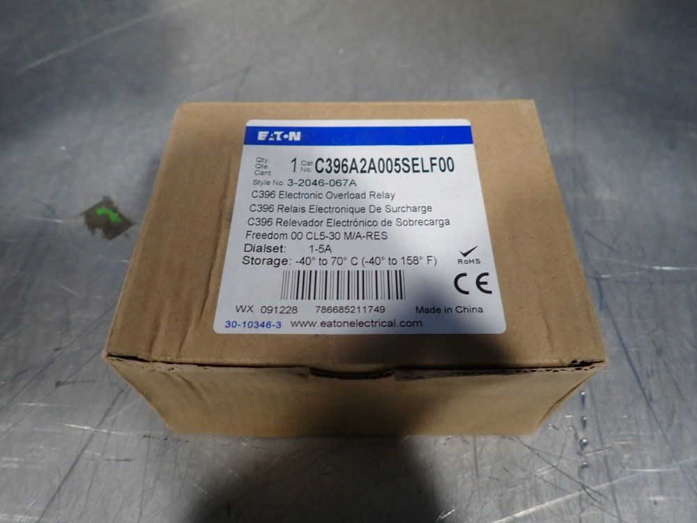 Eaton Electronic Overload Relay - C396a2a005self00