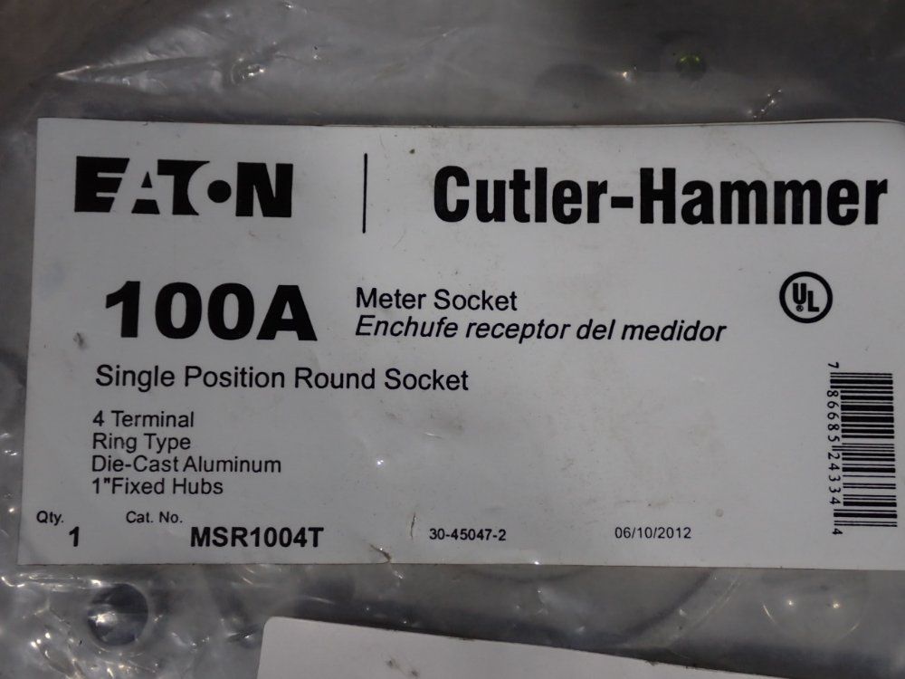 Eaton Round Meter Sokets - Msr1004t
