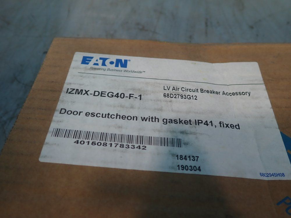 Eaton Door Escutcheon W/ Gasket - Izmx-deg40-f-1
