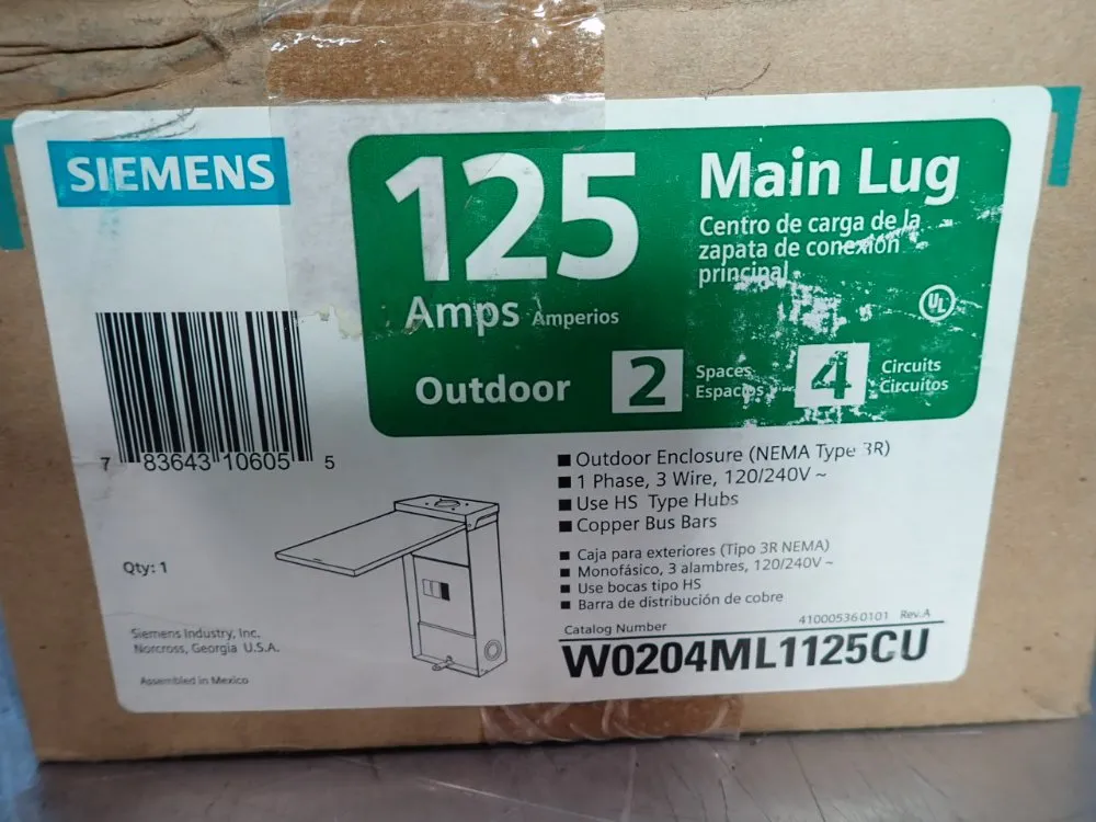 Siemens Main Lug - W0204ml1125cu