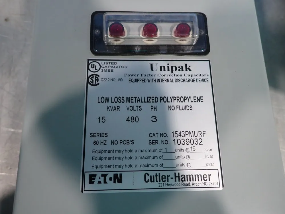 Eaton Unipak Capacitor Bank - 1543pmurf