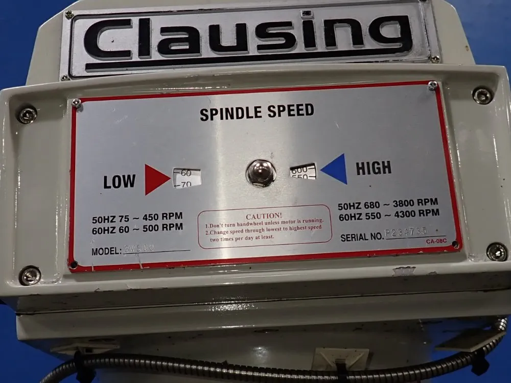 Clausing 10" X 54" Vertical Mill - 3vs08