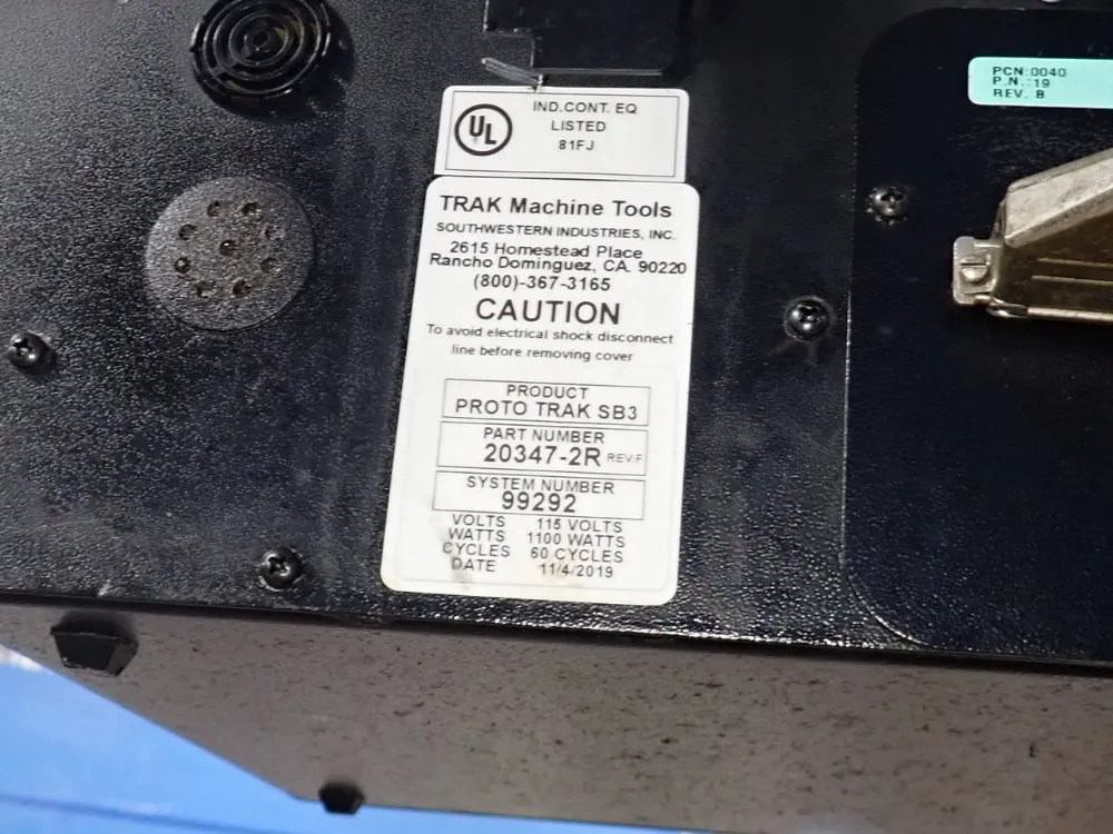 Southwestern Industries Inc 10" X 50" Cnc Vertical Mill - Sb3