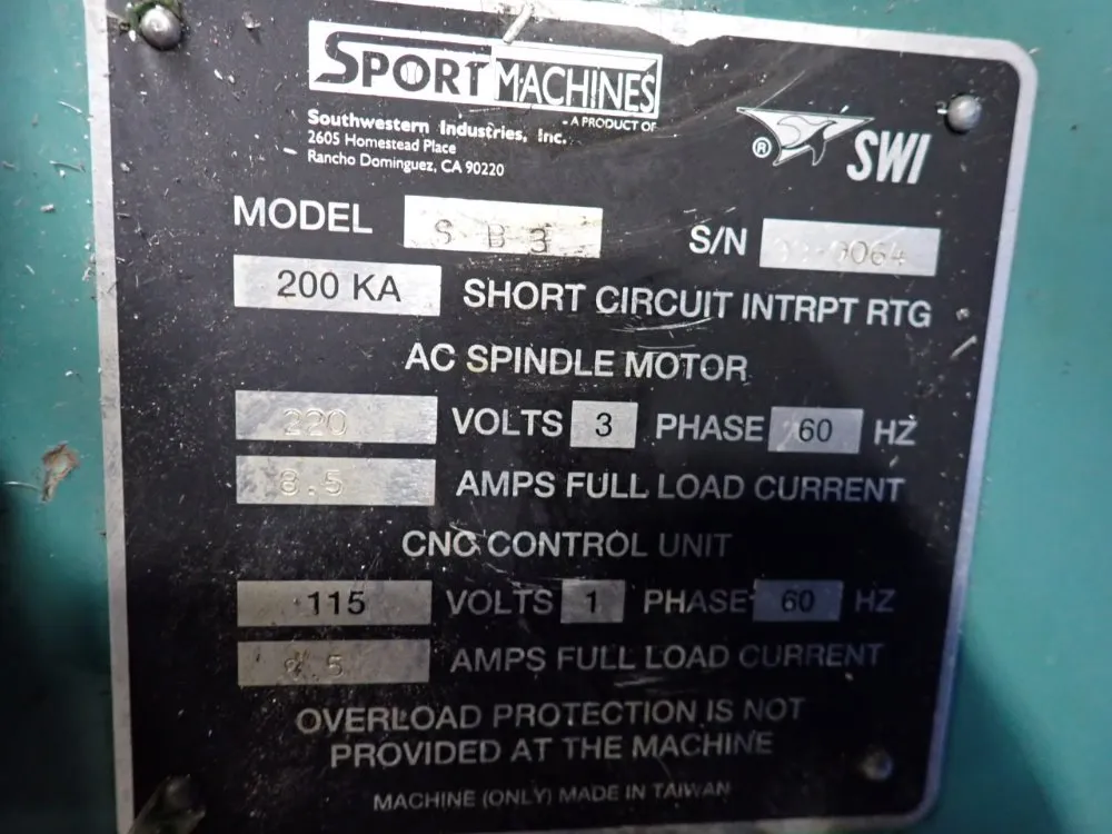 Southwestern Industries Inc 10" X 50" Cnc Vertical Mill - Sb3