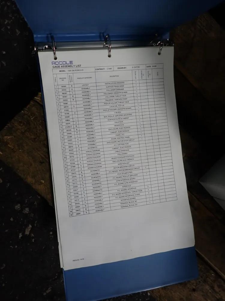 Adcole 32" Automatic Tactile Surface Roughness Shaft Gage - 1000