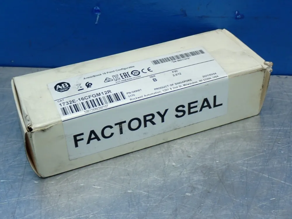 Allen Bradley 1732e-16cfgm12r 16-point Discrete Armorblock I/o Block - 1732e-16cfgm12r
