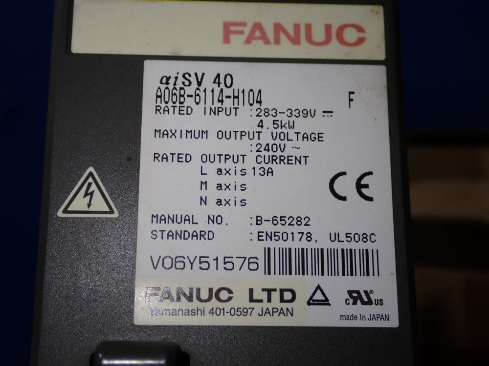 Fanuc Servo Amplifier Module - A06b-6114-h104