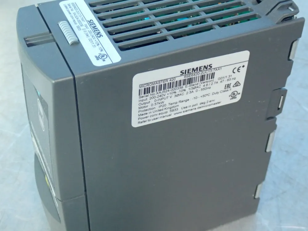 Siemens 0.37 Kw Inverter Drive - 6se6420-2uc13-7aa1