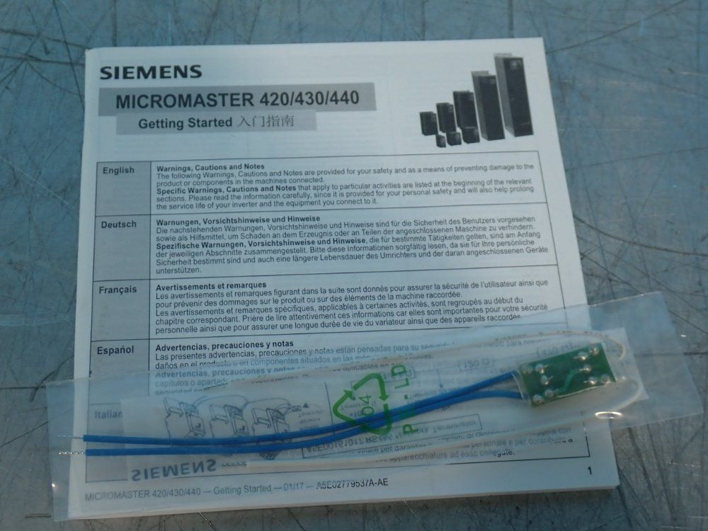 Siemens 0.37 Kw Inverter Drive - 6se6420-2uc13-7aa1