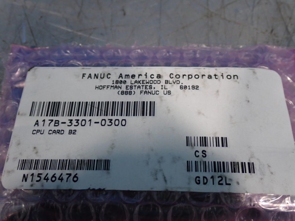 Fanuc Cpu Card - A20b-3300-0651