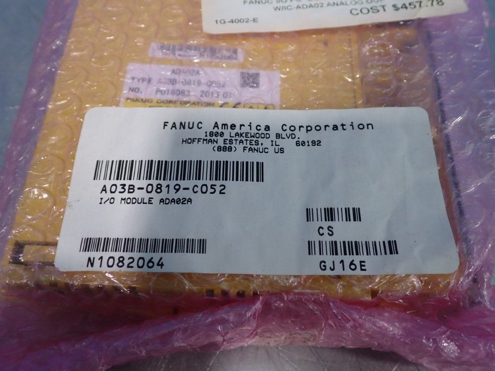Fanuc I/o Pc Board - A03b-0819-c052