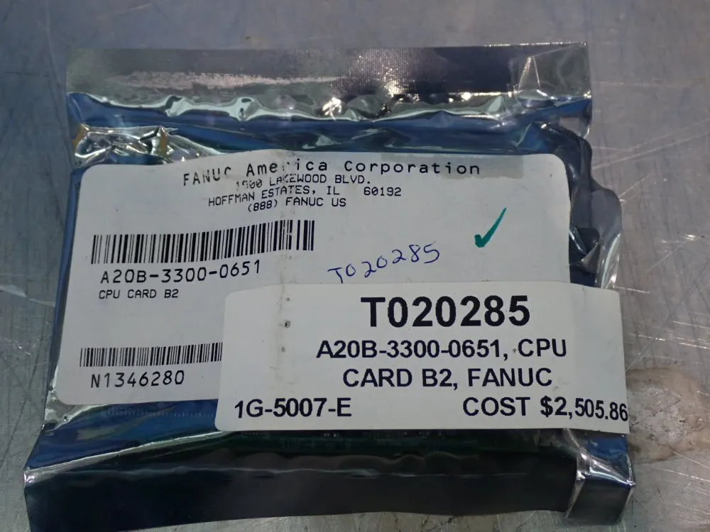 Fanuc Cpu Card - A20b-3300-0651