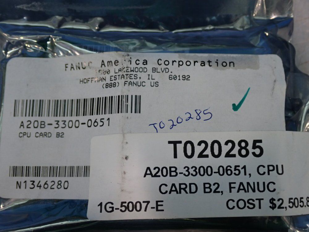 Fanuc Cpu Card - A20b-3300-0651