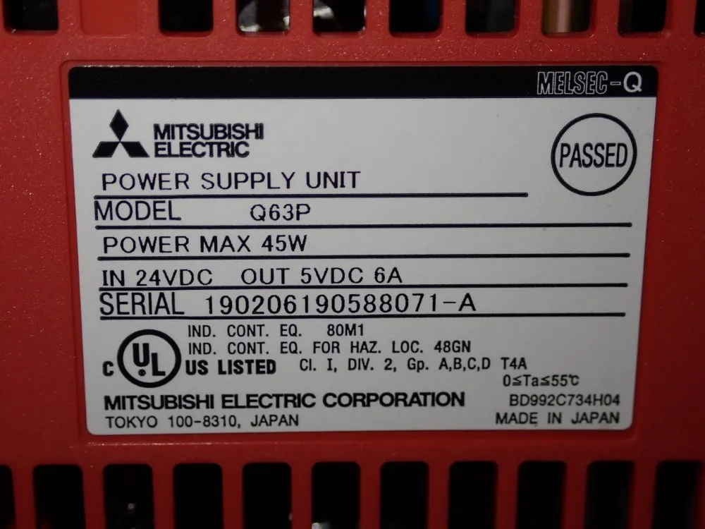 Mitsubishi Electric Power Supply Unit - Q63p