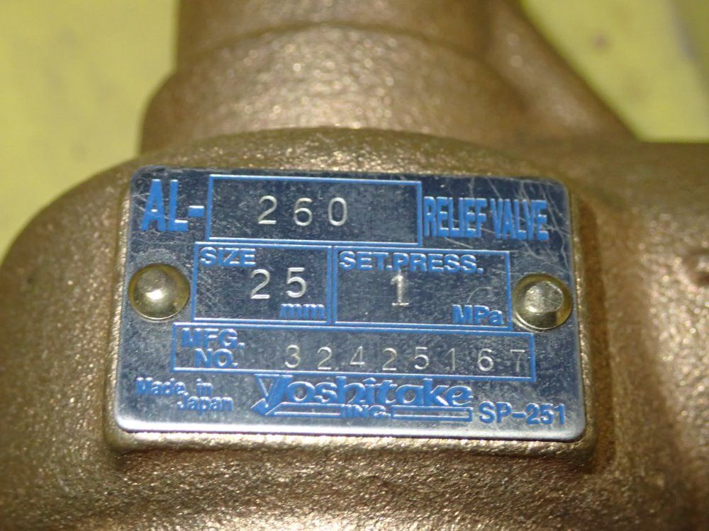 Yoshitake Relief Valve - Al-260