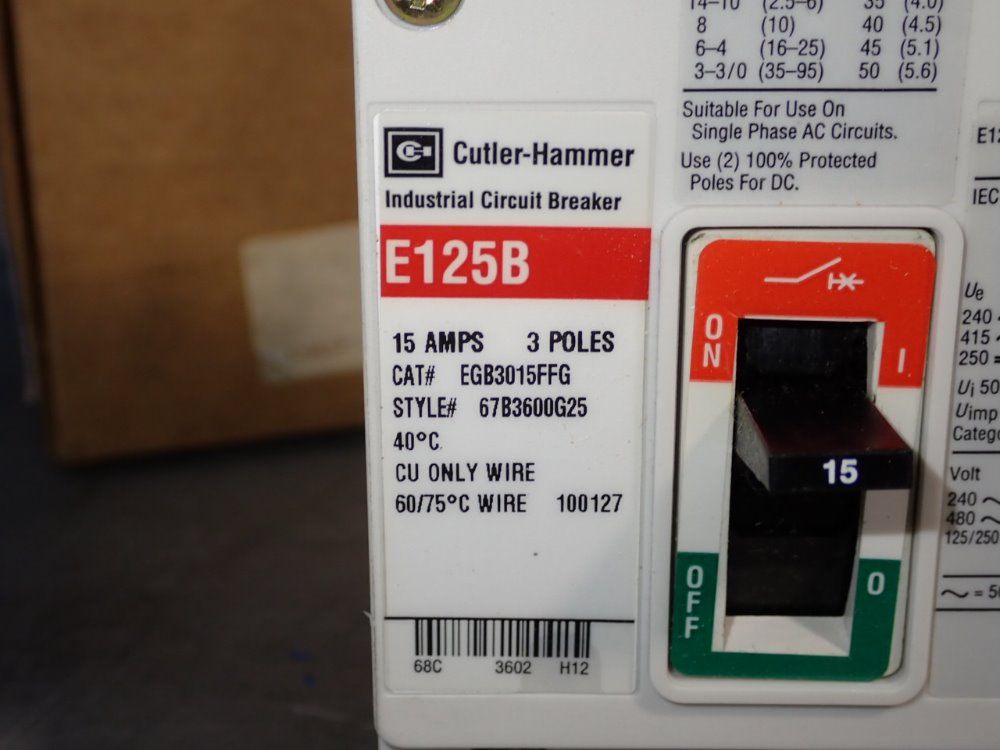 Cuttler-hammer Circuit Breaker - Egb3015ffg