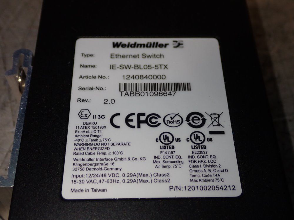 Weidmuller Ethernet Switch - 1240840000