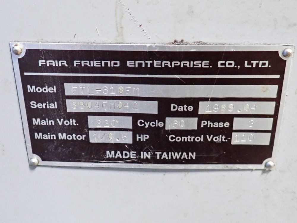 Fair Friend Enterprise Co / Feeler 20" X 10" Lathe - Ftl-618em