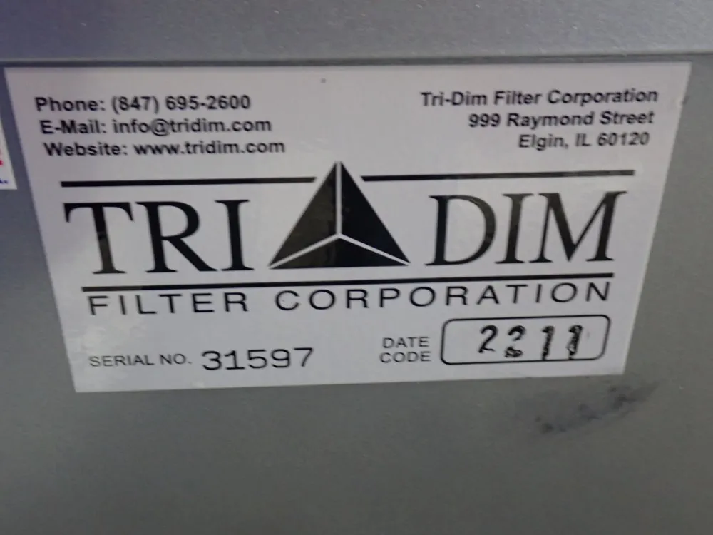 Tri-dim 1000 Cfm Mist Collector - 8pfhg124e12ed12000at