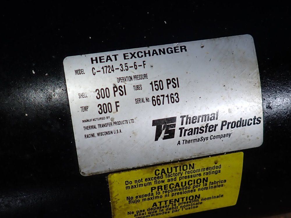 Thermal Transfer Products 300°f Heat Exchanger - C-1724-3.5-6-f