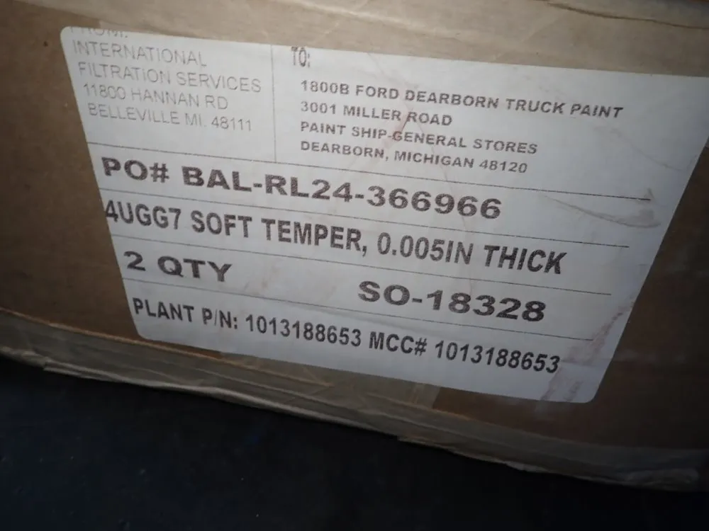 36" Aluminum Foil Sheet - 4ugg7