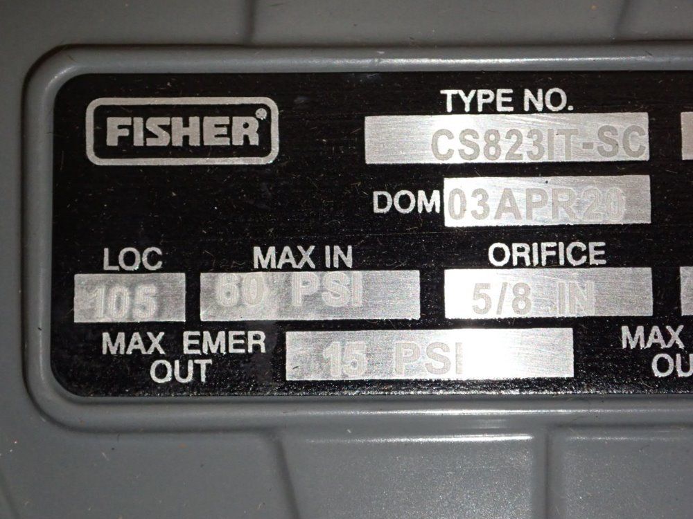 Fisher Pressure Reducing Regulator - Cs823it-sc
