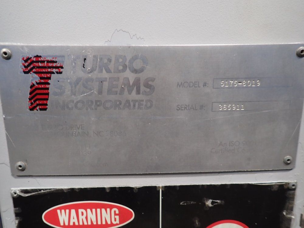 Turbo Systems 10" X 105" Chip Conveyor - 5175-8019