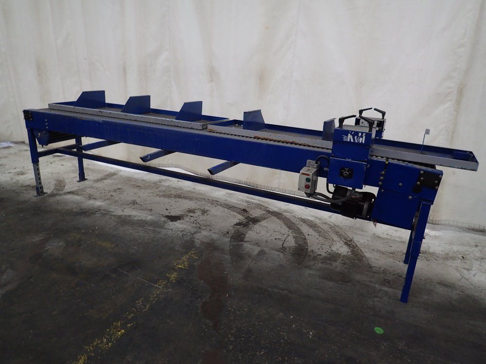 K & M 17'' X 144'' Power Roller Conveyor