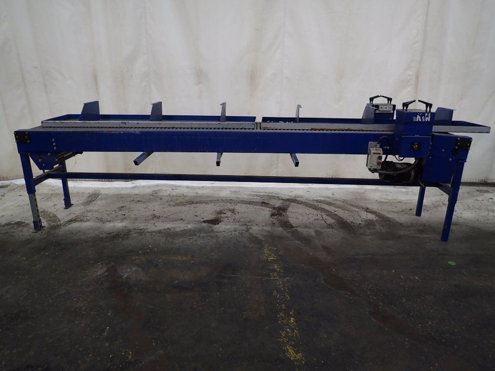 K & M 17'' X 144'' Power Roller Conveyor