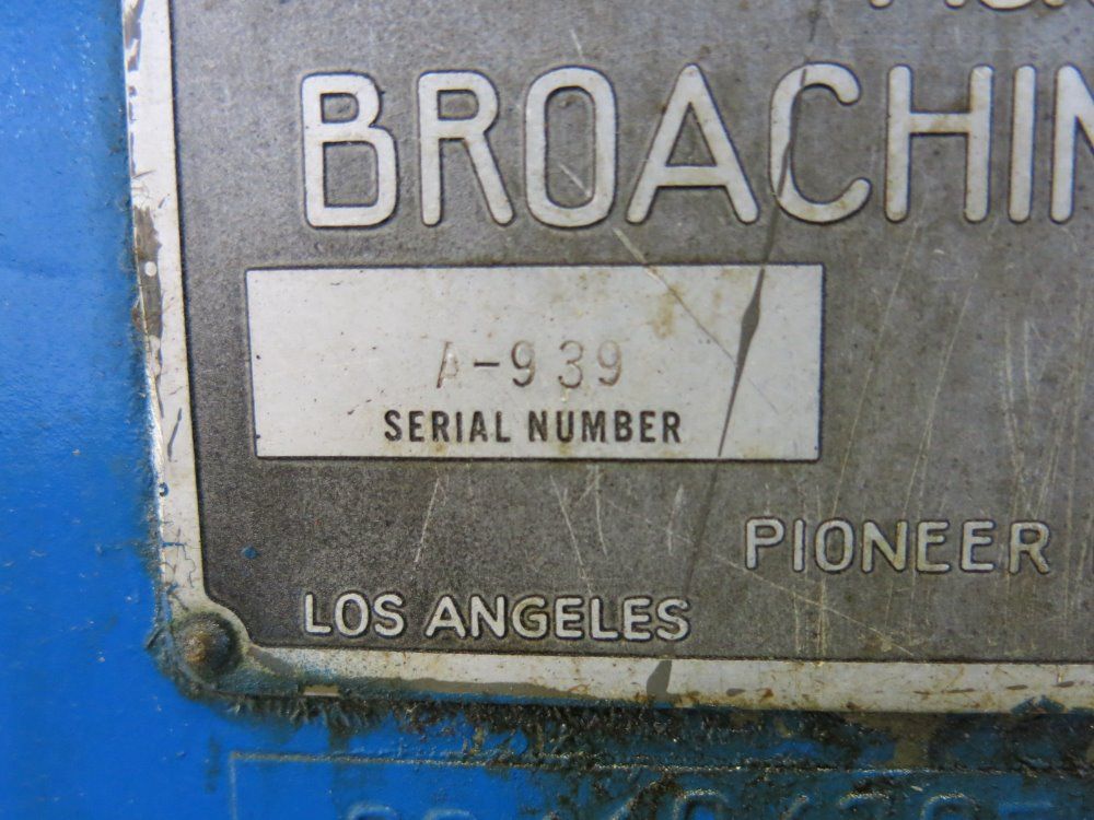 Pioneer Broaching Table