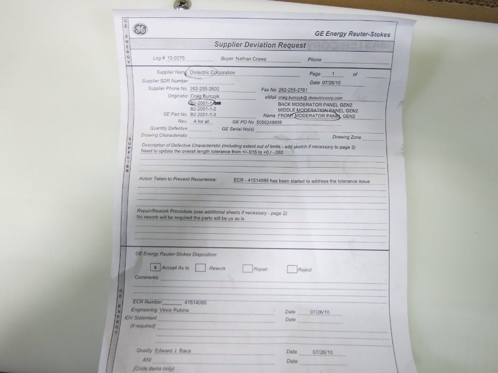 Dielectric Moderator Panel