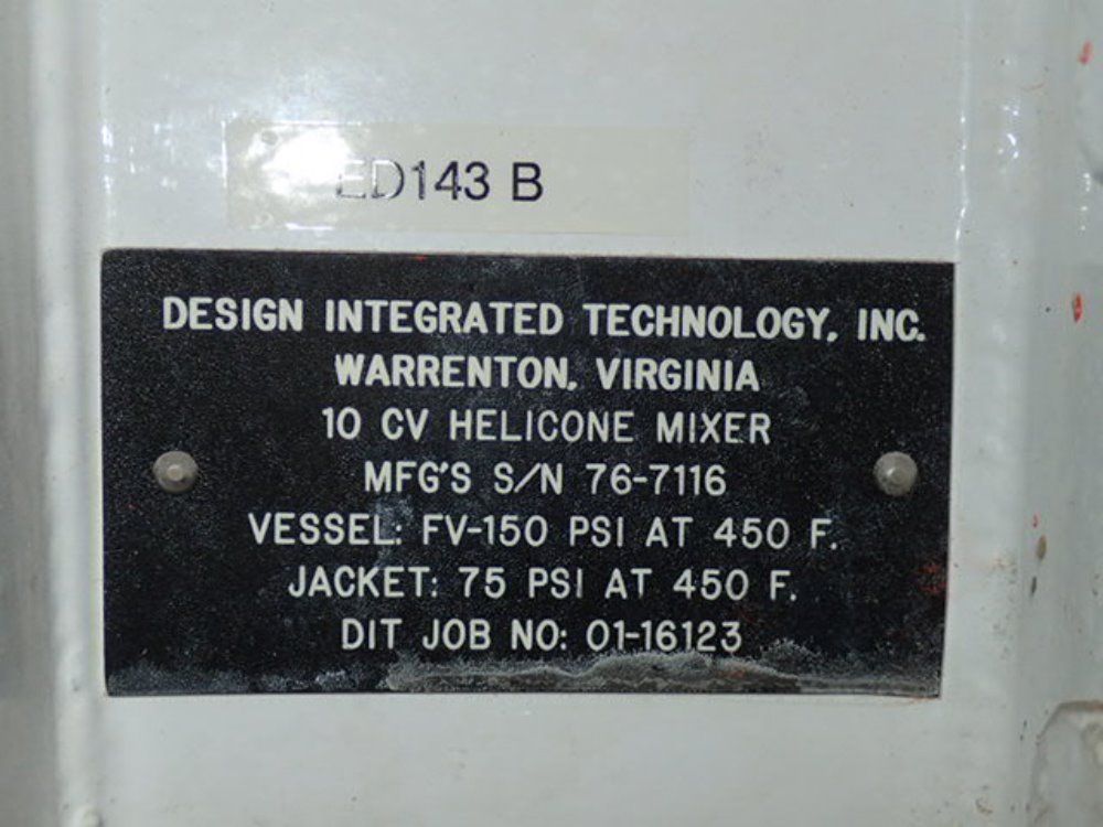 Design Integrated Technology S/s Helicone Mixer