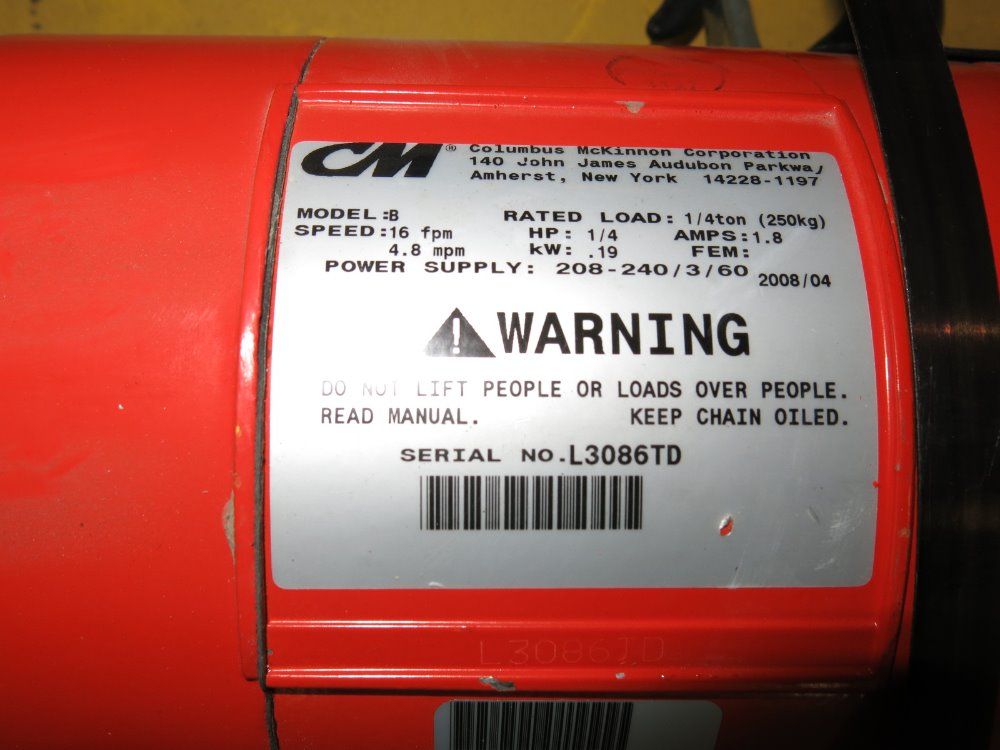 Cm Jib Crane W/ Hoist