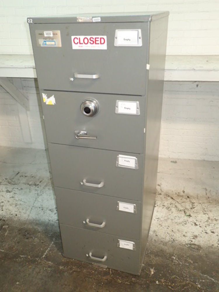 Mosler Fireproof Combination File Cabinet