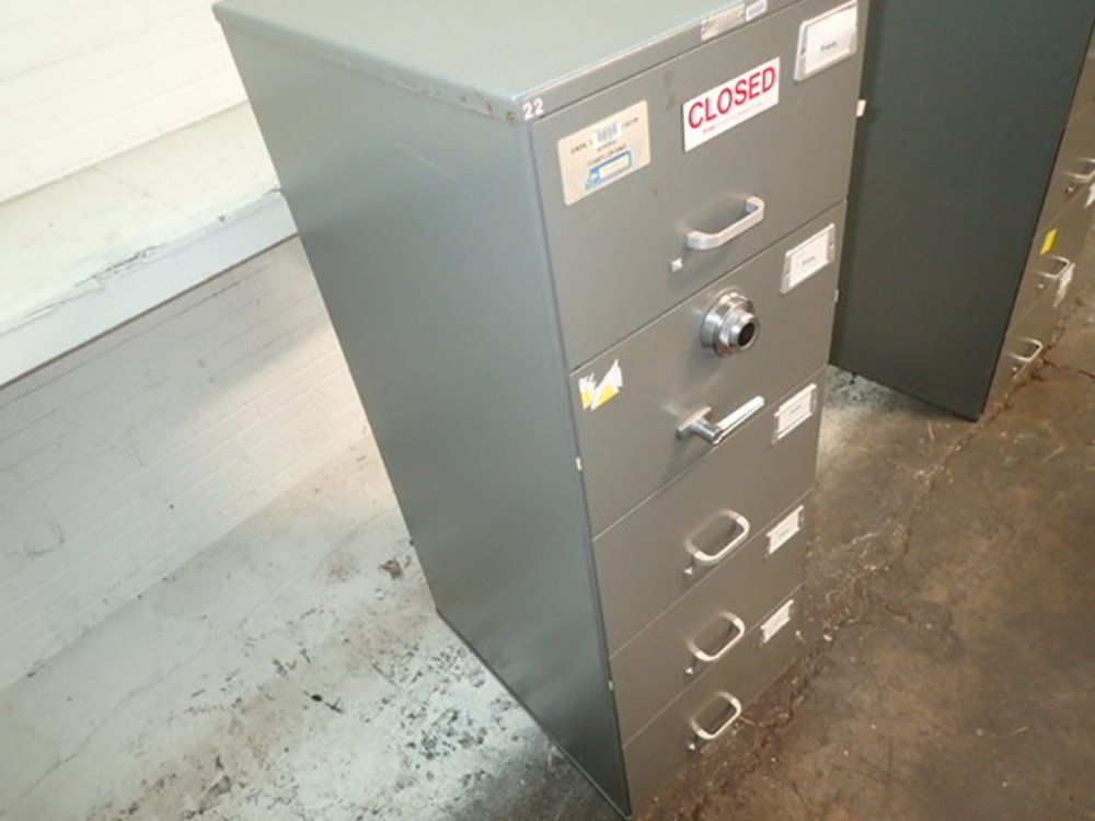 Mosler Fireproof Combination File Cabinet