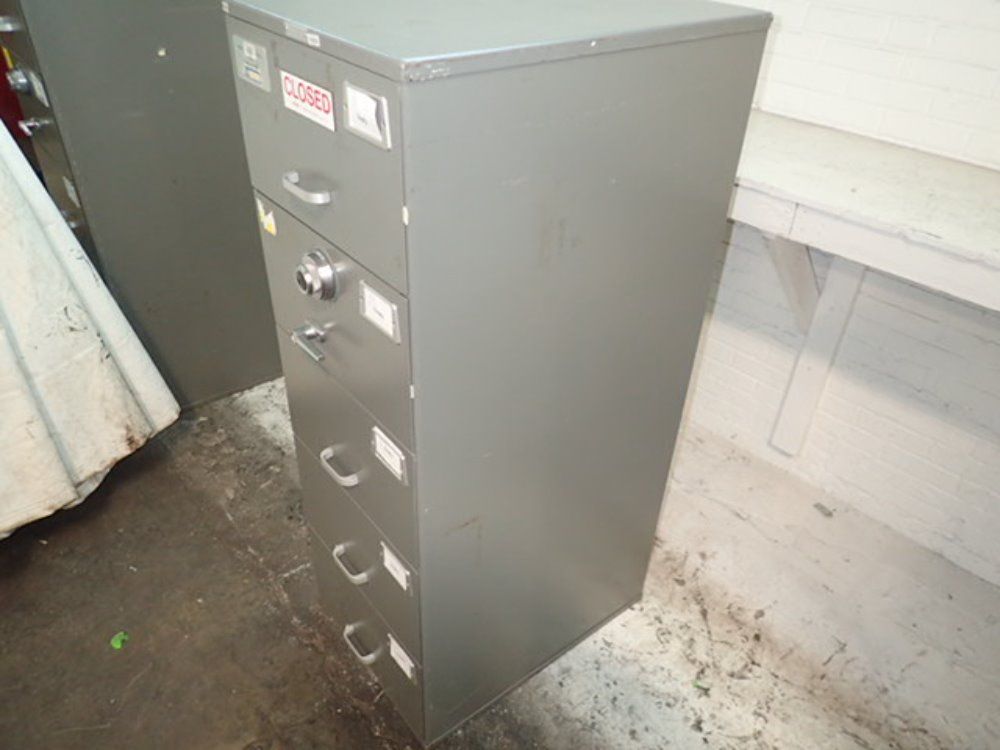 Mosler Fireproof Combination File Cabinet