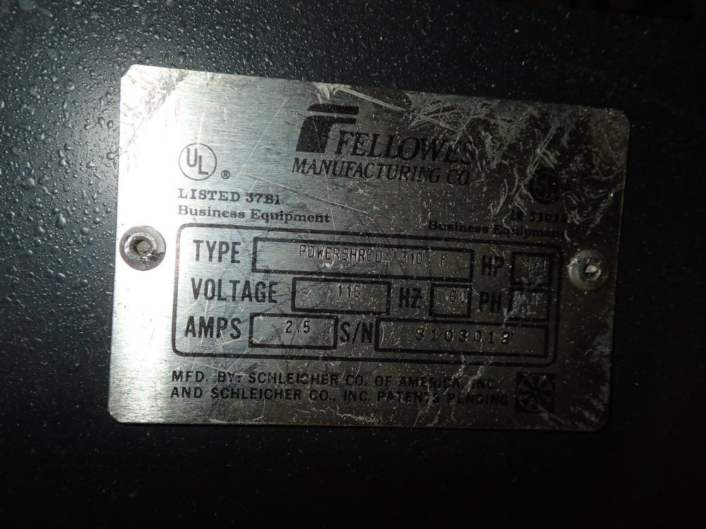 Fellows Paper Shreader