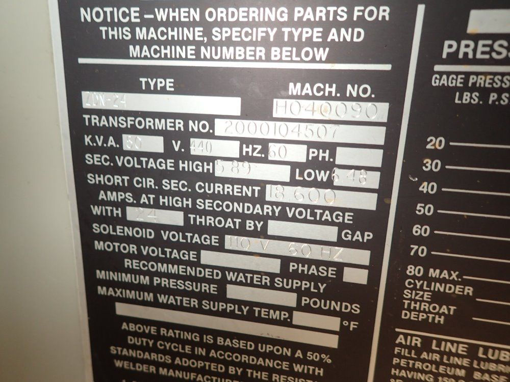 Taylor - Winfield Spot Welder