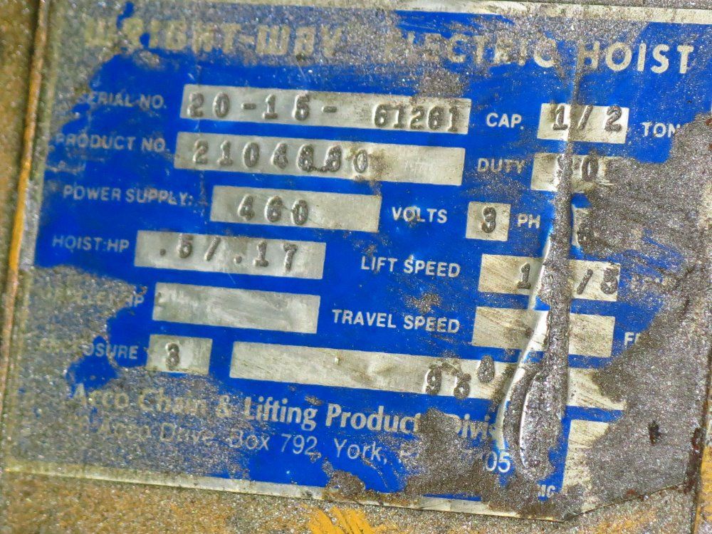 Wright Way Electric Hoist