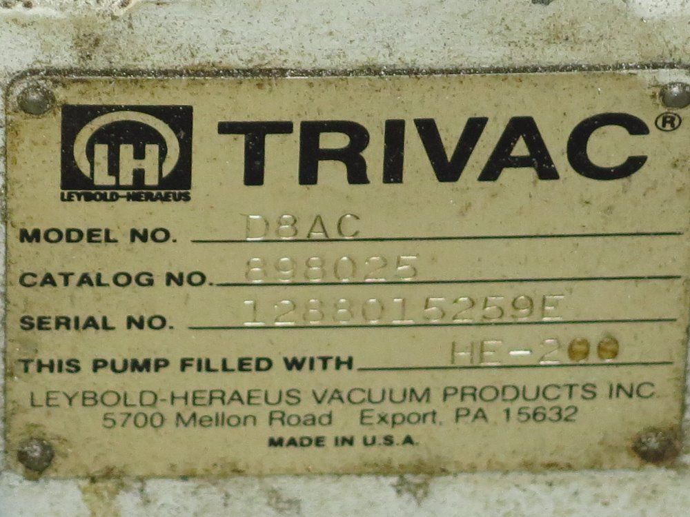 Leybold Heraeus Vacuum Pump