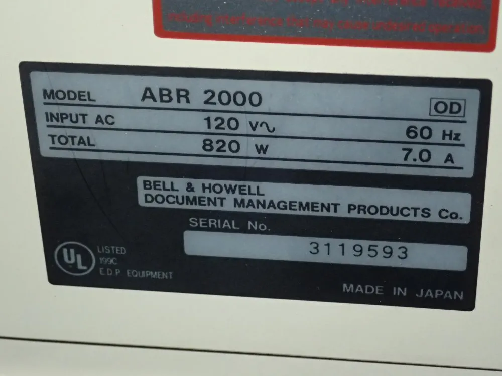 Bell & Howell Microfiche Reader