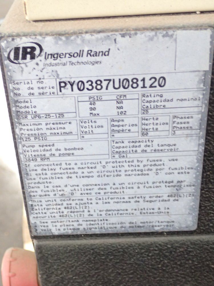 Inersoll Rand Air Compressor