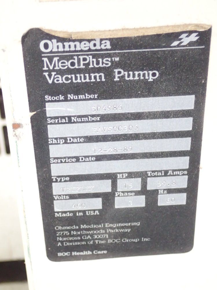 Ohmeda Vacuum Pump